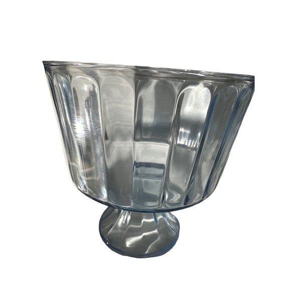Vintage Rare Transparent Blue Trifle Bowl - Picture 1 of 12